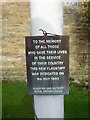 Holy Trinity Plaistow: flagpole dedication