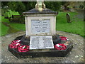 Close up of the wording on Loose War Memorial