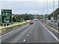 Westbound A14 approaching Kettering Services