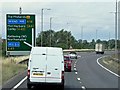 Westbound A14 approaching Junction 8