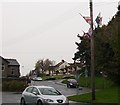 Loyalist emblems at the junction of Newry Road and Fort Street, Banbridge