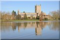 SO8932 : Tewkesbury Abbey reflected in floodwater by Philip Halling