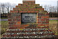 Plaque on the protest post