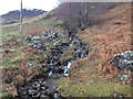 NN2796 : Small stream near Kilfinnan by Steven Brown