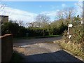 Footpath arrives at Hook Lane