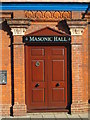 Door of the Masonic Hall, North Street, CO10