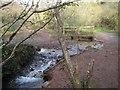 Ford and footbridge on Buddle Brook, Coombe Valley Local Nature Park, Teignmouth