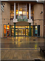 The main entrance to the Green Lanes Shopping Centre on the High Street