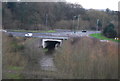 SJ8581 : River Bollin under the A34 by N Chadwick
