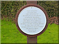 Blue plaque on Widmerpool Village sign