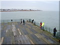 TR3852 : On the fishing deck at Deal Pier by Marathon