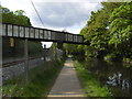 Worcester & Birmingham Canal, railway and over bridge.