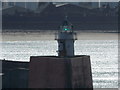 NJ9606 : Aberdeen: green light on the North Pier by Chris Downer