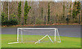 J3773 : Goalposts and cycle track, Orangefield Park, Belfast by Albert Bridge