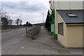 Road and adjacent path in Glasbury