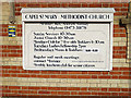 TM0938 : Capel St.Mary Methodist Church sign by Geographer