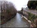 Afon Cynon flows past Aberdare railway station