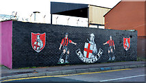J3477 : Crusaders mural, Belfast (1) by Albert Bridge