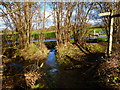 Flooded footpaths by the golf course