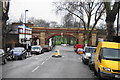 Ornate railway bridge on Rosendale Road