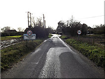 TM0639 : Entering Great & Little Wenham on Brook Lane by Geographer