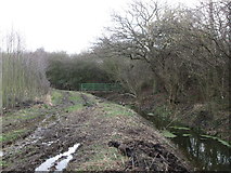 SE6612 : Footbridge on the path near Ashfields by John Slater