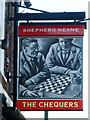 Inn sign, The Chequers, Hoo St. Werburgh