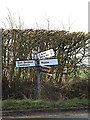 TM0537 : Roadsign on the B1070 Hadleigh Road by Geographer