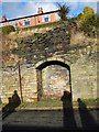 Closed entrance to underground water source in Delph Hill Road