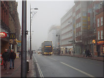 SU7173 : Foggy Reading – west on Friar Street with service 500 bus by Robin Stott