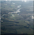 Flooded River Chelmer from the air