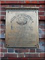 Gheluvelt Park - plaque on main gate, Barbourne Road, Worcester