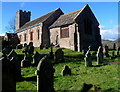 SO3220 : Churchyard and church, Llanvihangel Crucorney by Jaggery