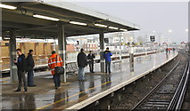 TQ3379 : London Bridge Station on a wet Saturday by Roger Templeman