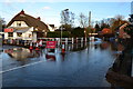 Flooding by the Corner Stores at Kings Somborne