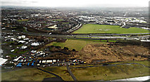 NS4766 : Glasgow Airport and St James' Park from the air by Thomas Nugent