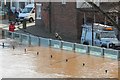 SO8540 : Flood wall in action, Upton, Waterside by Bob Embleton