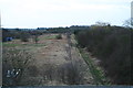 Looking southwards down the disused railway trackbed at the site of Cotham Station