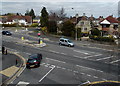 View across Marlborough Road from a former railway bridge, Swindon