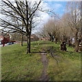 Track along a former railway route in Swindon