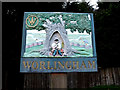 TM4489 : Worlingham Village sign by Geographer