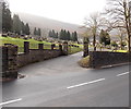 NE entrance to Mountain Ash cemetery