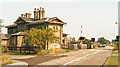 Collingham:  station and level-crossing, 1983