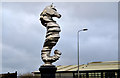 J3577 : Seahorse sculpture near Belfast harbour (2) by Albert Bridge