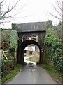 Railway bridge over the minor road at Peelwalls