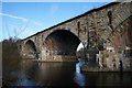 Disused railway bridge over the River Calder