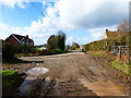 Green lane approaches Ragmore Lane and Farm