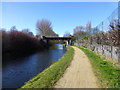 The Liverpool to Ormskirk railway bridge  spans the Leeds Liverpool Canal