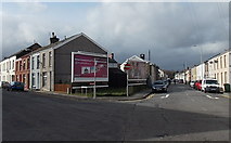 SO0002 : Billboards on the corner of Gloucester Street and Dean Street in Aberdare by Jaggery