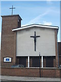 TQ3289 : St John Vianney Church, West Green Road N15 by Robin Sones